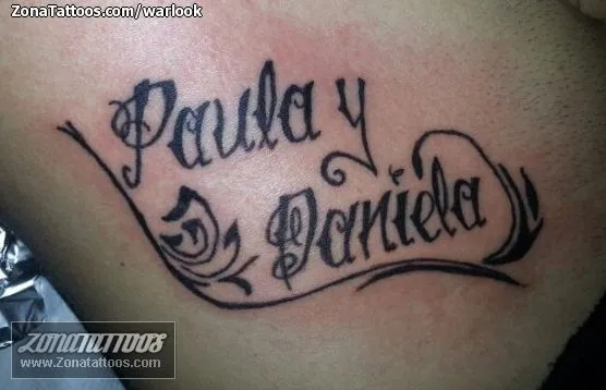 Tatuaje de warlook - Nombres Letras Paula