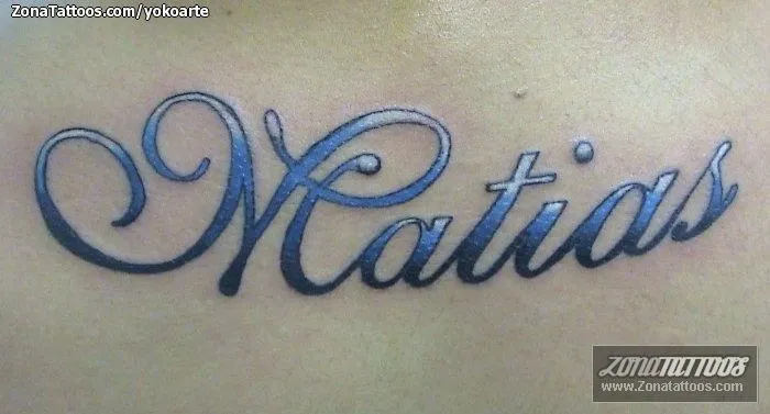 Tatuaje de yokoarte - Matías Nombres Letras