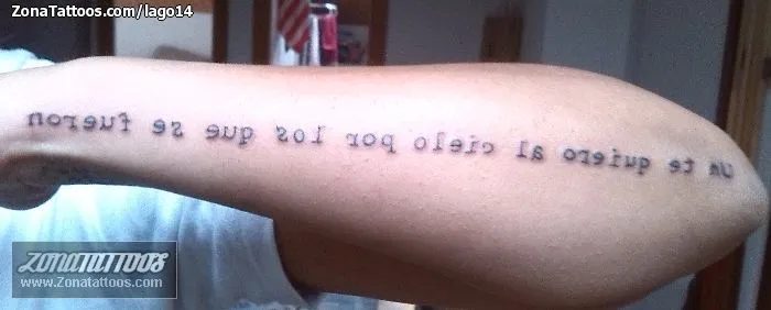 Tatuaje de Lago14 - Antebrazo Letras