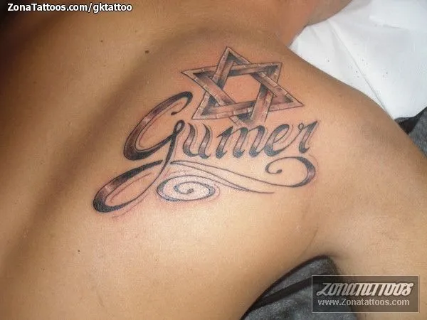 Tatuaje de gktattoo - Nombres Estrellas Letras