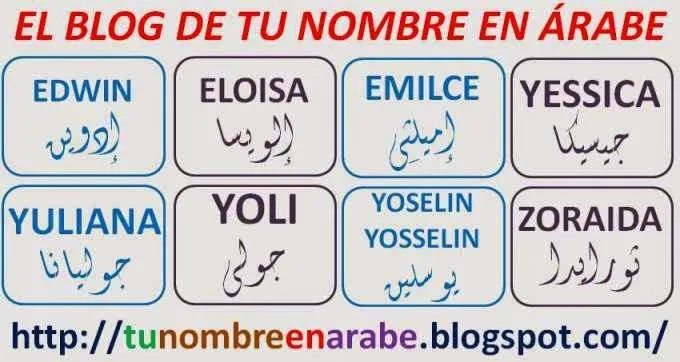 PARA TATUAJES DE NOMBRES EN ARABE - TU NOMBRE EN ÁRABE