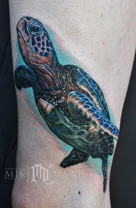 TATUAJE DE UNA TORTUGA MARINA