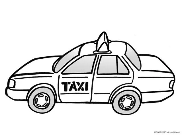 taxi para colorear Colouring Pages (page 2)