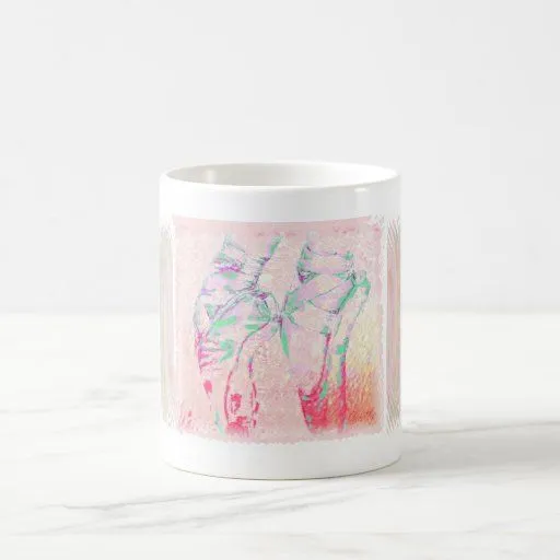 Taza del dibujo del zapato de Pointe del ballet de de Zazzle.