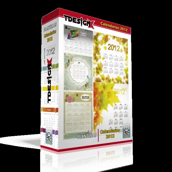 Tdesignx Material para Diseño: Plantillas Calendario 2012 Pack A