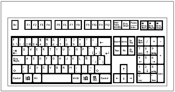 Teclado para computadora para colorear - Imagui