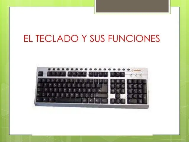 El teclado y sus funciones