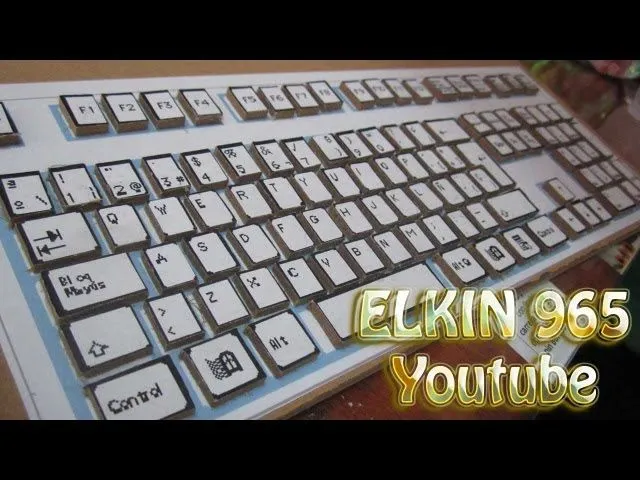 Como hacer un teclado de PC (tarea de colegio) - YouTube