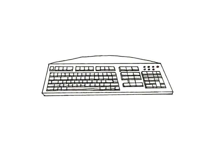 Dibujos de teclado de computadora para colorear - Imagui