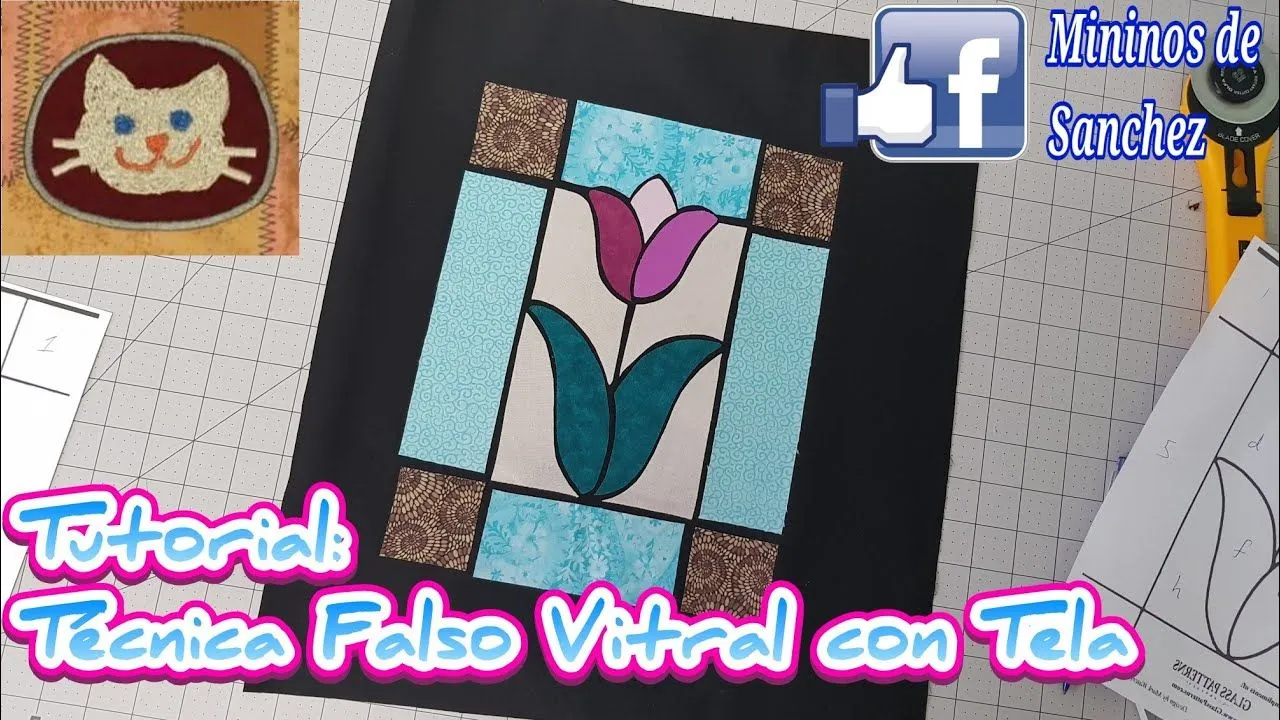 Técnica Falso Vitral en Quilting - YouTube