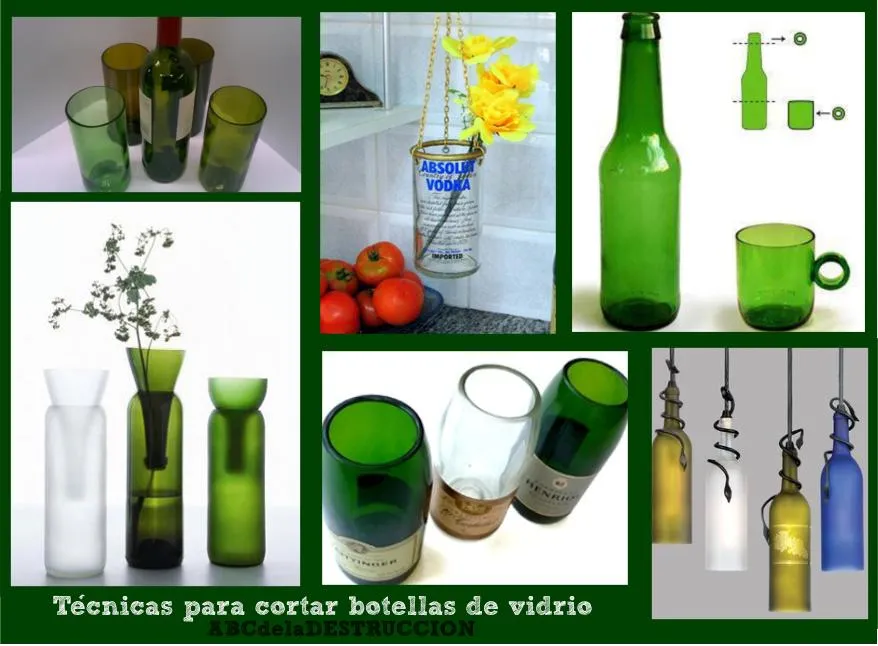 TÉCNICAS PARA CORTAR BOTELLAS DE VIDRIO