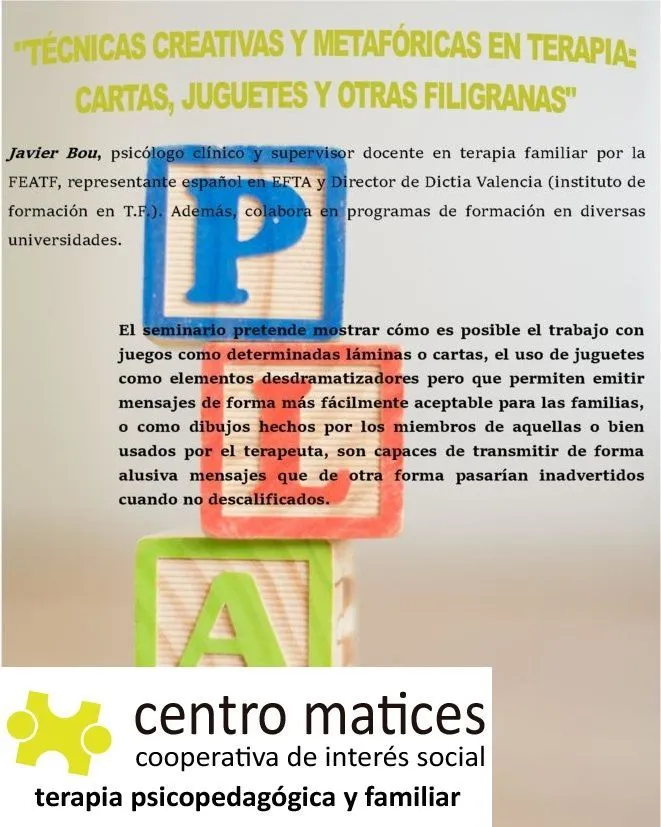 Técnicas creativas en terapia: cartas, juguetes y otras filigranas - Centro  Matices