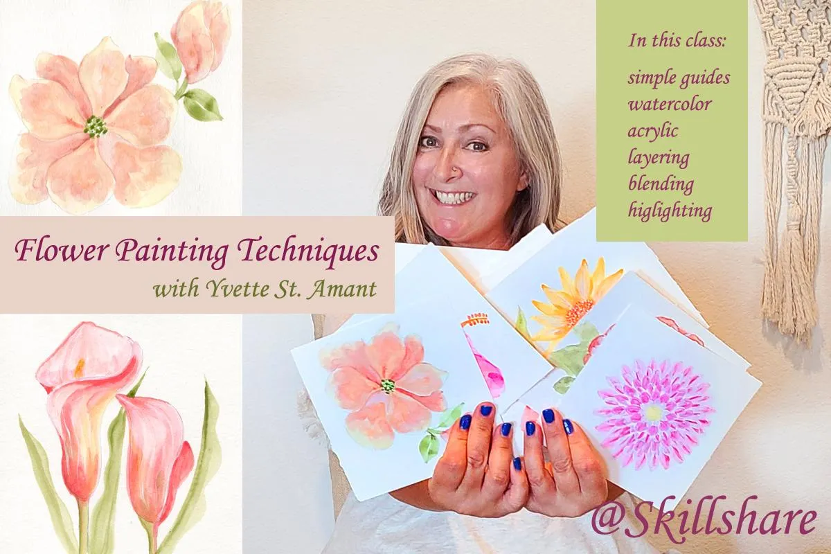 Técnicas para pintar flores | Yvette St. Amant | Skillshare