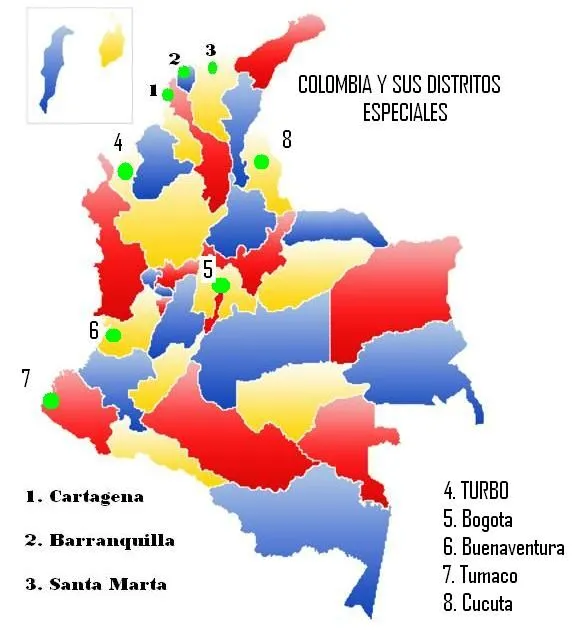 TECNOLOGIAS Y DINERO: Colombia y sus Distritos Especiales