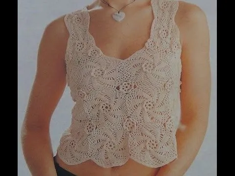 Como Tejer blusa con flores a crochet - YouTube