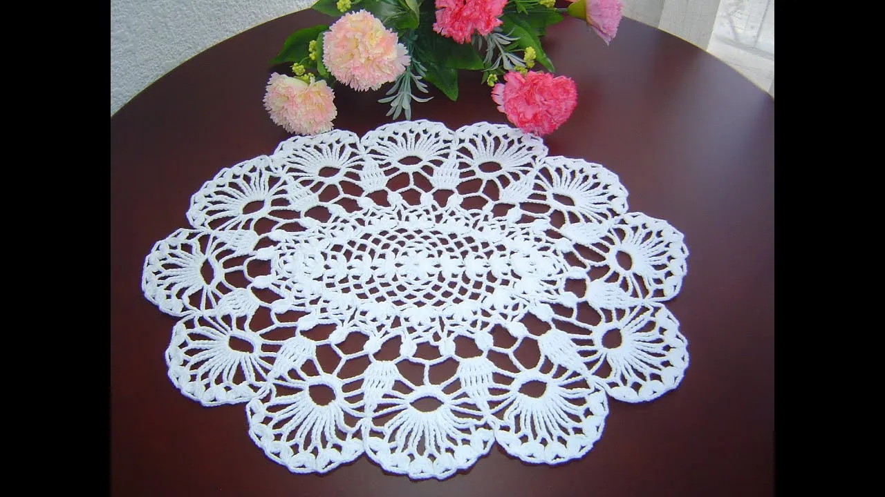 Como Tejer Carpeta o Centro de Mesa a crochet paso a paso DIY 1/3 ...