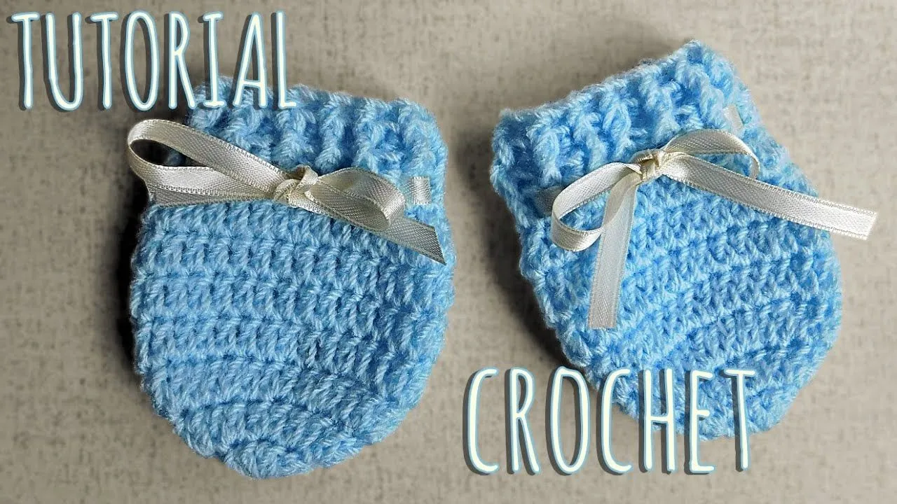 Como tejer a crochet manoplas para bebes-Unisex - YouTube