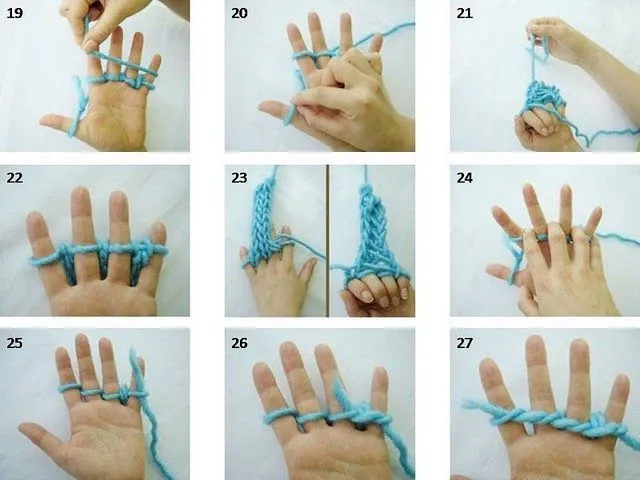 Como Tejer con los dedos de la mano <sub>Tutoriales</sub> - enrHedando