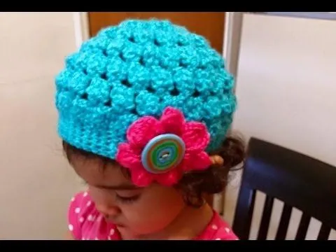 COMO TEJER GORRO EN CROCHET(ganchillo)para niñas