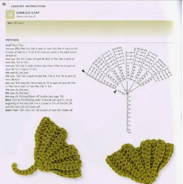 Como tejer hojas al crochet - Imagui