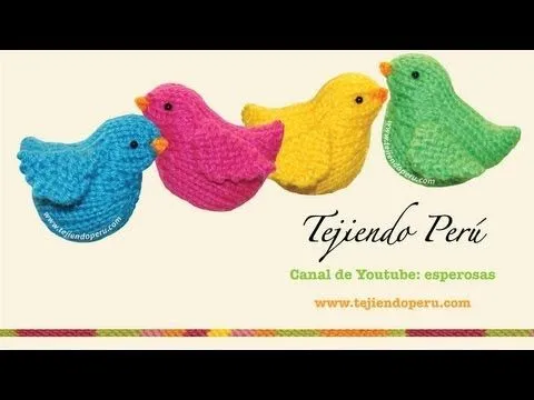 Cómo tejer pajaritos en dos agujas o palitos - YouTube