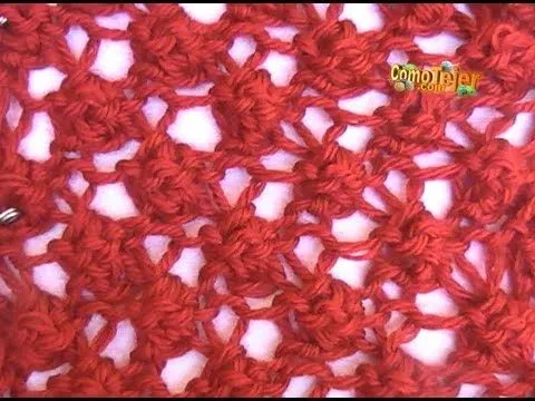 Como Tejer Punto Encaje de Fresas-Strawberry Stitch 2 Agujas (1 ...