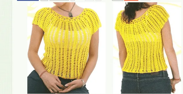 mis teji2 manualidades y reciclado.: blusa tejida a crochet facil ...