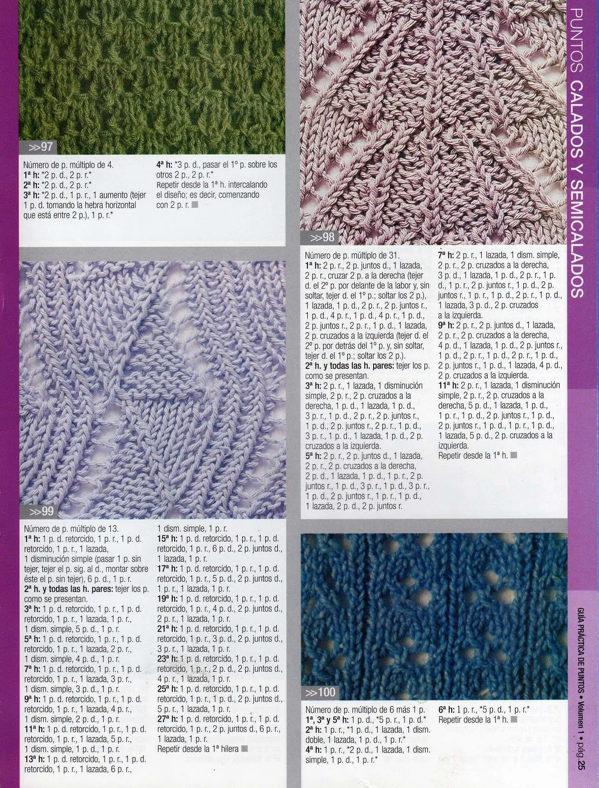 Tejido Facil: Cómo hacer puntos calados en 2 agujas- hermosos!!!