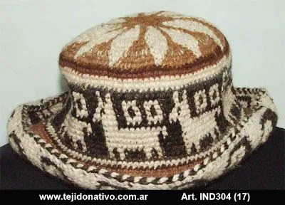 Tejido Nativo: Sombrero tejido a crochet.