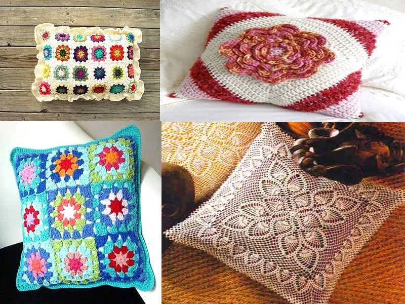 tejidos artesanales en crochet: almohadones en crochet