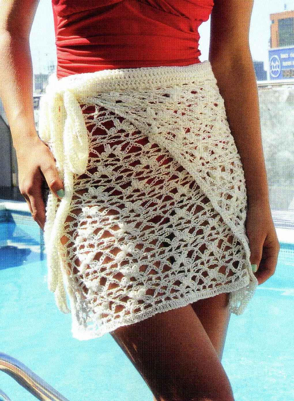 tejidos artesanales en crochet: pareo calado tejido en crochet.