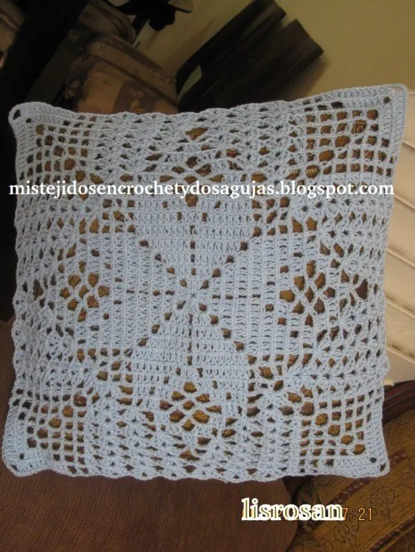 Mis tejidos en crochet y dos agujas (palitos): Manta y almohada ...