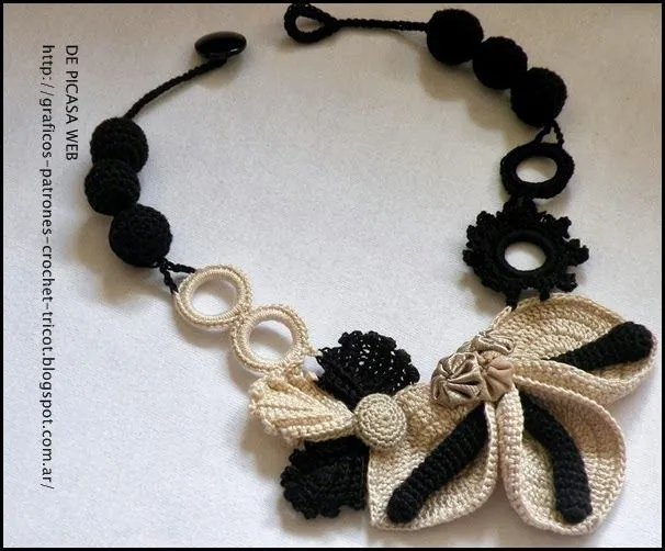 TEJIDOS A CROCHET - GANCHILLO - PATRONES: COLLARES TEJIDOS A CROCHET