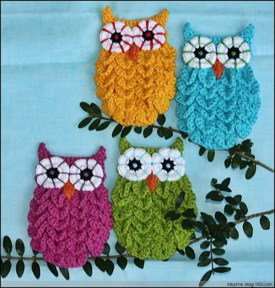 TEJIDOS A CROCHET - GANCHILLO - PATRONES: APLIQUES EN FORMA DE ...