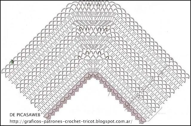 TEJIDOS A CROCHET - GANCHILLO - PATRONES: CHAL TEJIDO A GANCHILLO ...