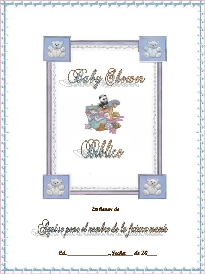 MIS TEJIDOS Y ALGO MAS: BABY SHOWER BIBLICO