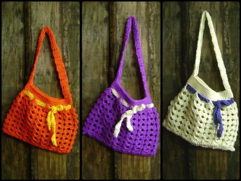 Tejidos Nanita: Bolsos y carteras tejidas a Crochet