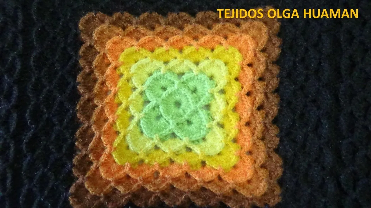 TEJIDOS OLGA HUAMAN: cuadros de colores para colcha tejida a crochet