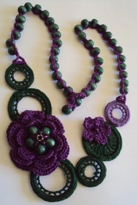 Collares tejidos al crochet - Imagui