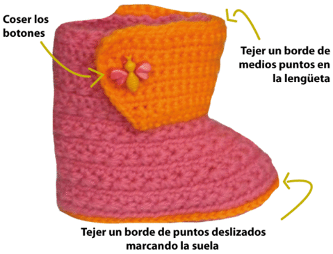 Zapatillas de bebé de 0 a 3 meses en crochet con paso a paso - Imagui