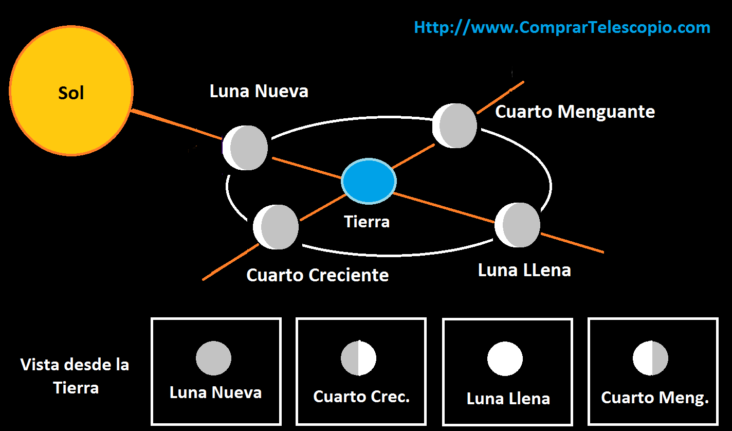 Telescopios: Las fases de la Luna