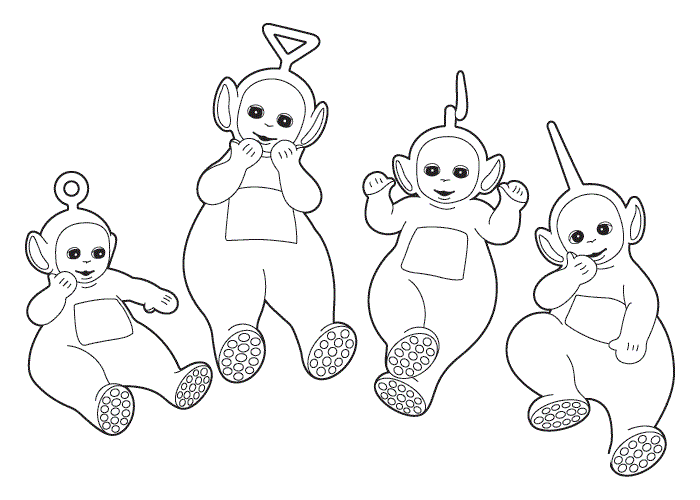 Teletubbies para dibujar pintar imprimir recortar y pegar - colorearrr