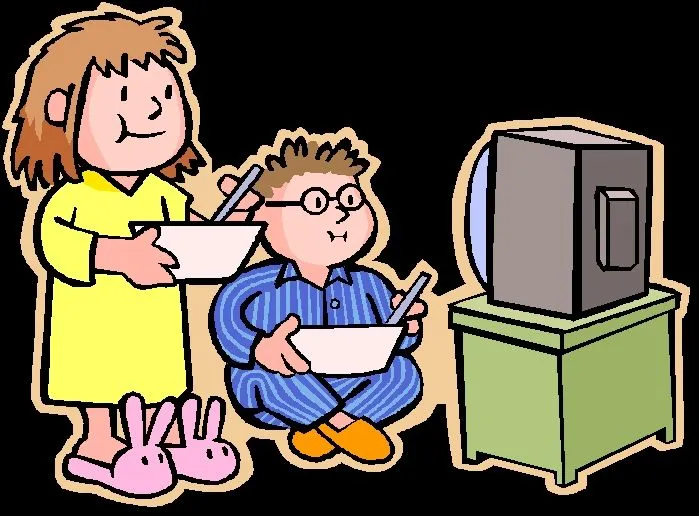 Dibujo de un niño viendo television - Imagui