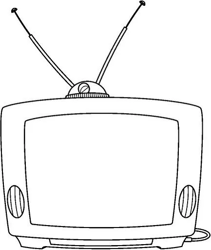 Imagen de una television para colorear - Imagui