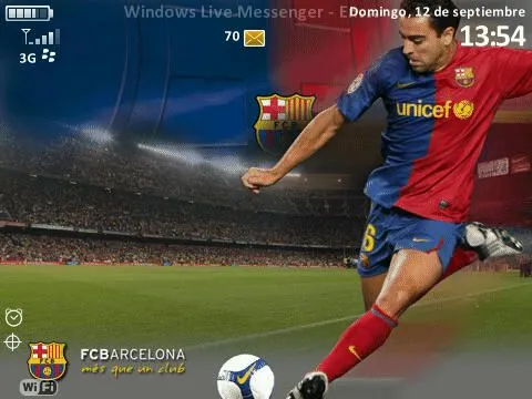 Tema Barcelona FC para Blackberry 8900, 9000, 9650, 9700 y storm ...