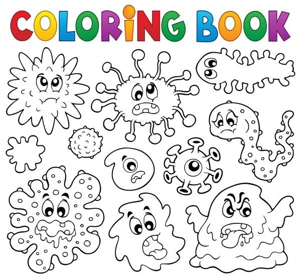 tema de gérmenes libro 1 de colorear — Vector stock © clairev ...