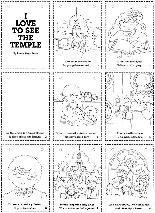 temple coloring page | LDS Lesson Ideas