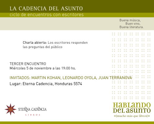 Tercer encuentro, invitación formal | La Cadencia del Asunto