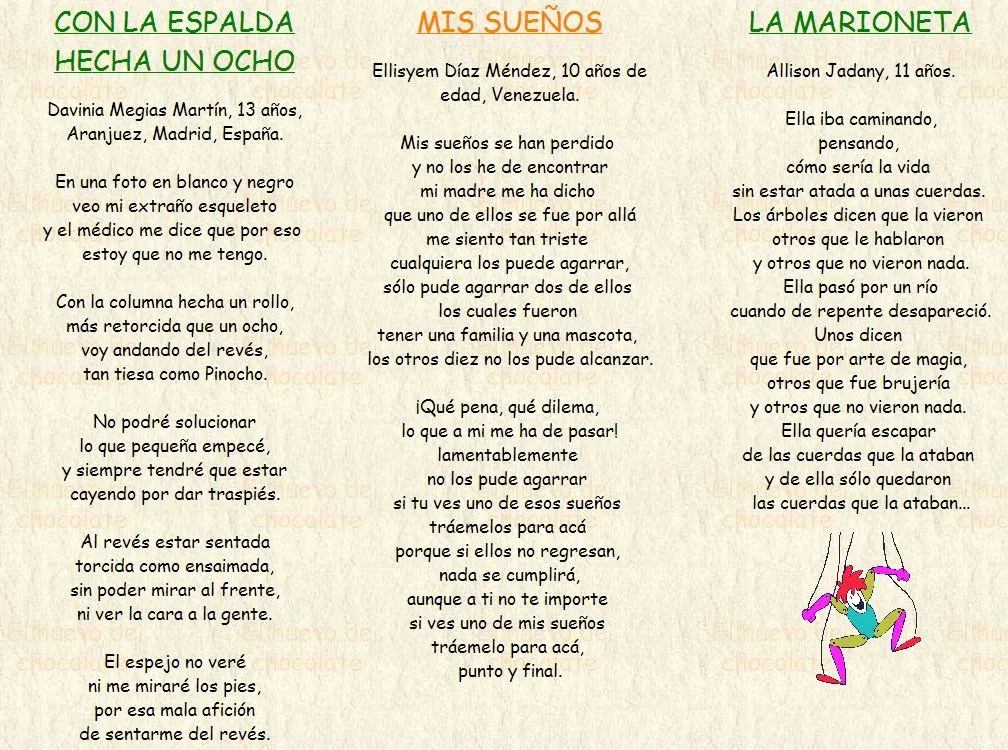 Poemas para niños de tercero de primaria con imagenes - Imagui