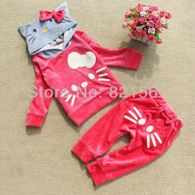 De terciopelo de dibujos animados hello kitty kt gato de ropa para ...